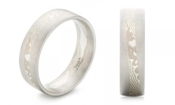 Custom Mokume Gane Inlay Wedding Ring
