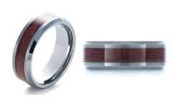 Custom Tungsten Wood Inlay Wedding Ring