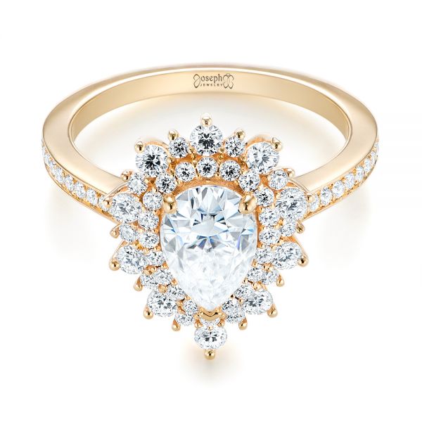 Double Halo Diamond Engagement Ring