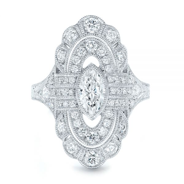  Custom Vintage Diamond Engagement Ring