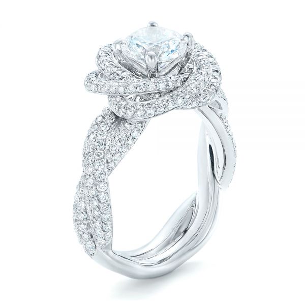  Modern Knot Edgeless Pave Engagement Ring