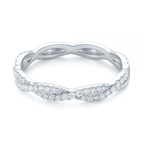  Custom Criss Cross Diamond Wedding Band