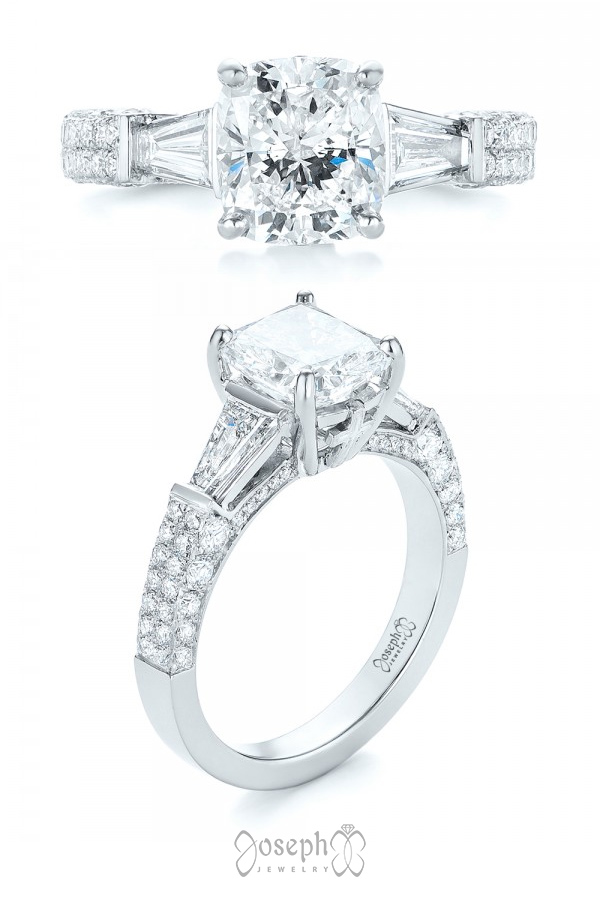 Custom Pave Diamond Engagement Ring 103610