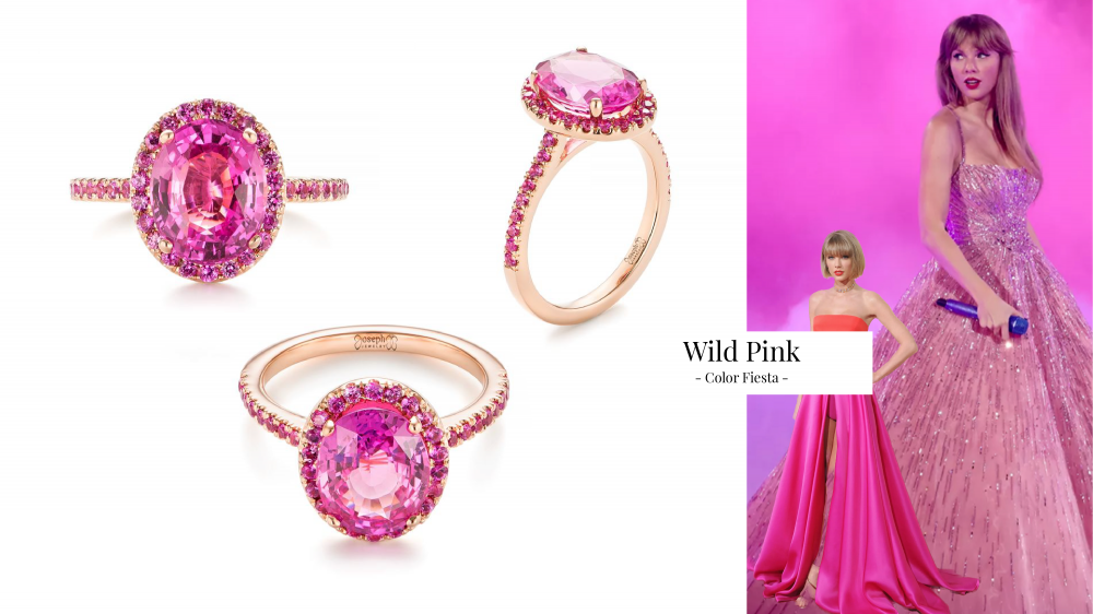 Wild Pink Sapphire Engagement Ring