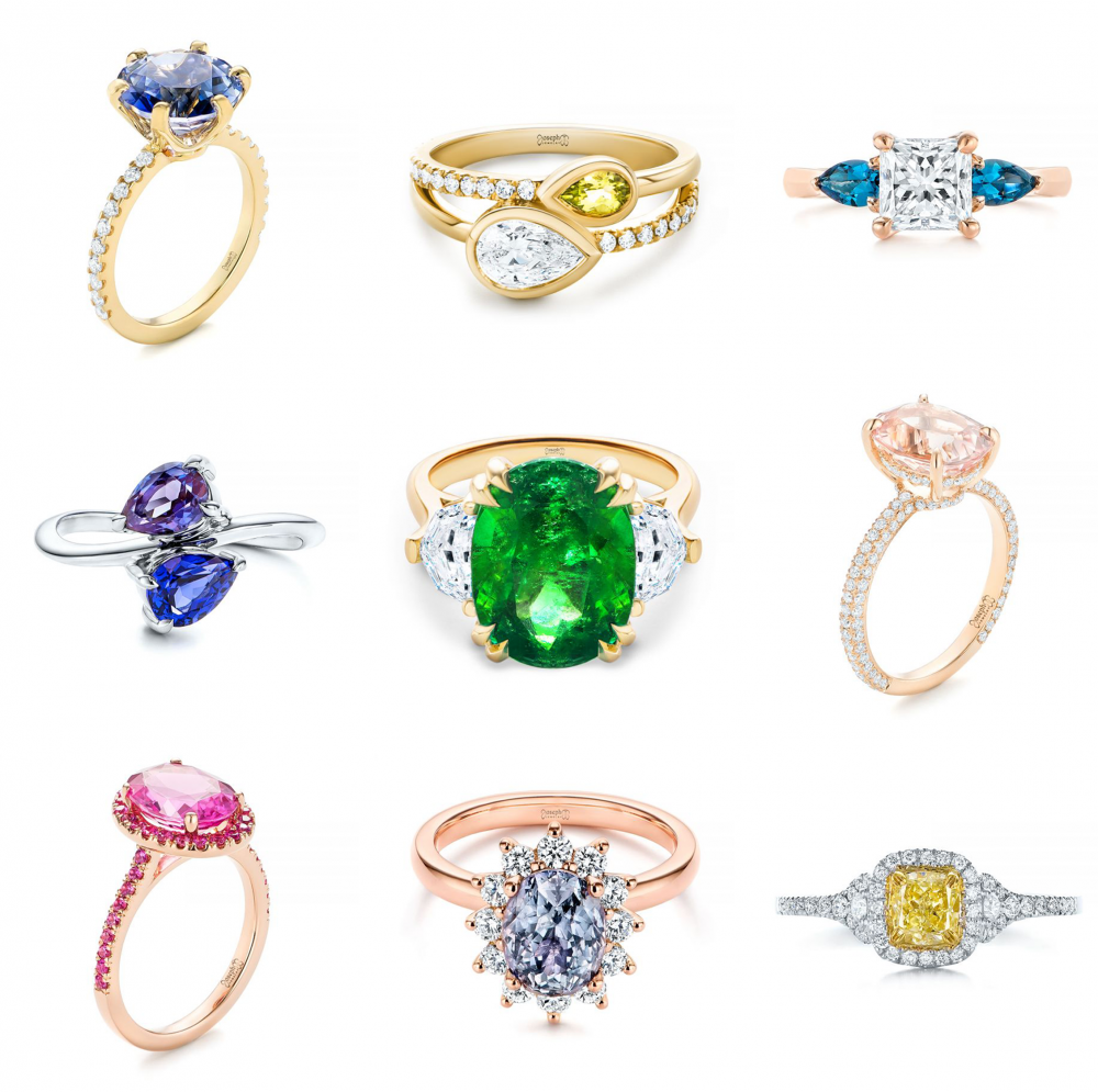Alternative Engagement Rings - Colored Gemstones
