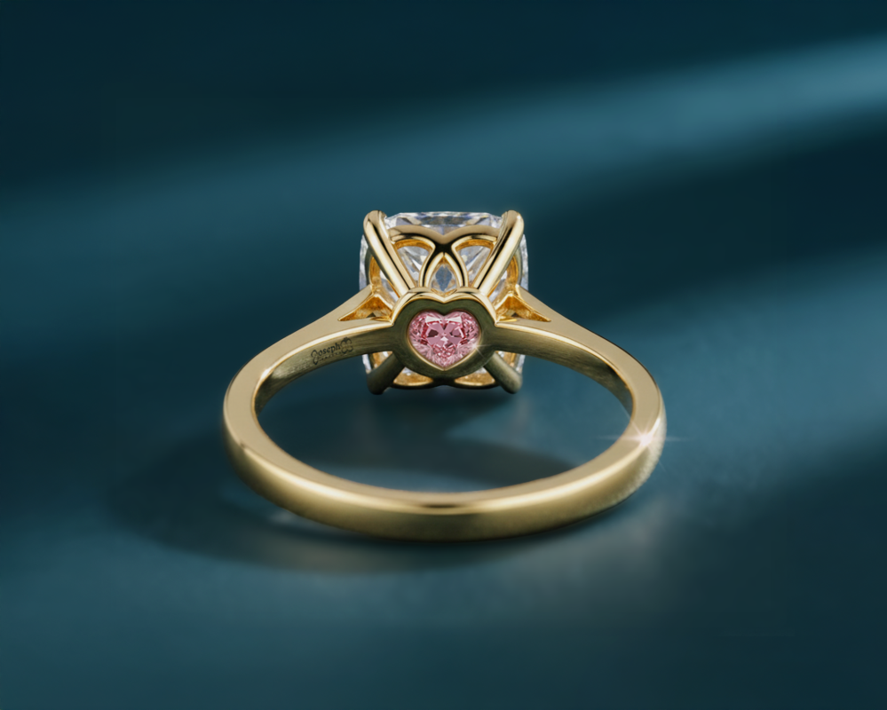 Hidden Heart Diamond Engagement Ring