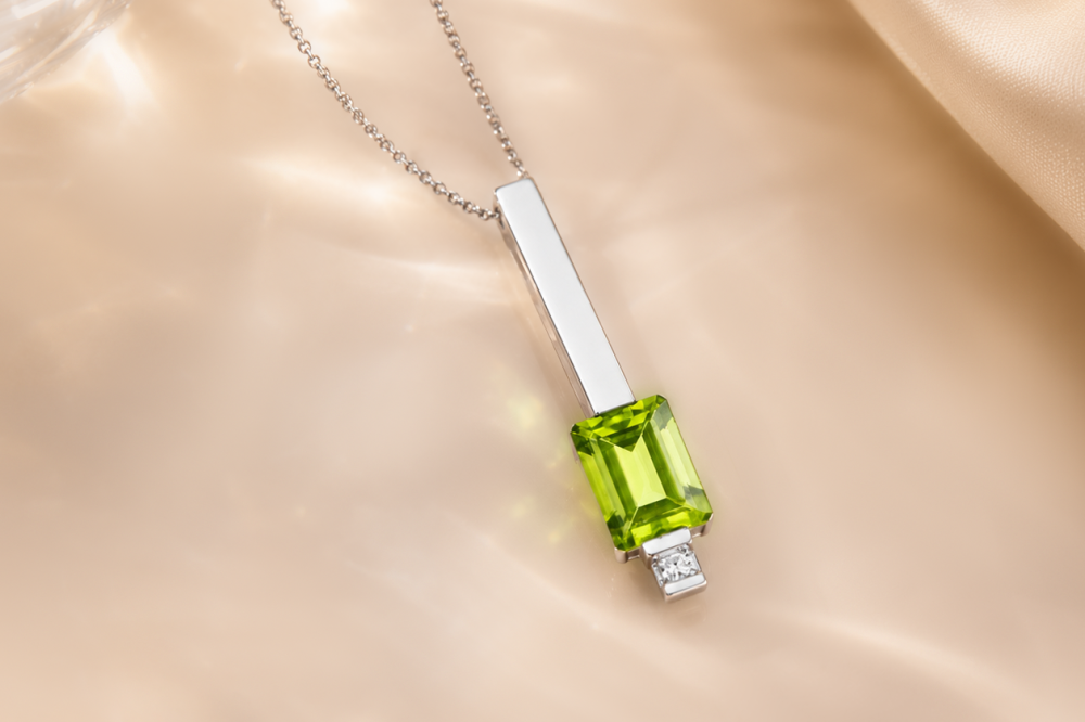 Peridot and Diamond Necklace