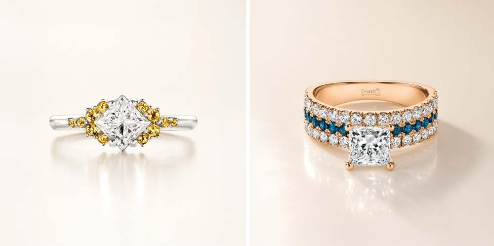 Citrine and Topaz Accents Engagement Rings