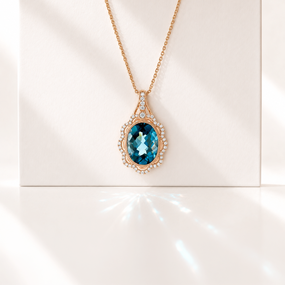 London Blue Topaz Necklace
