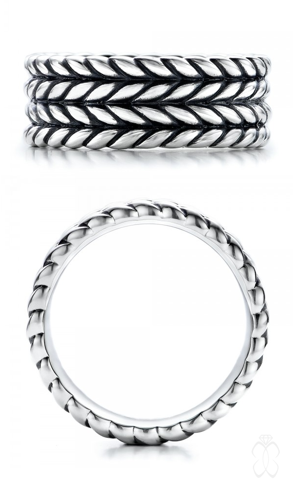 Custom Antiqued Braided Rope Men's Band