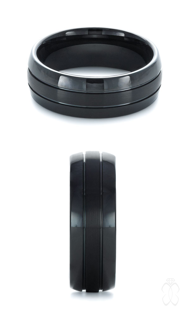 Custom Men's Black Tungsten Ring