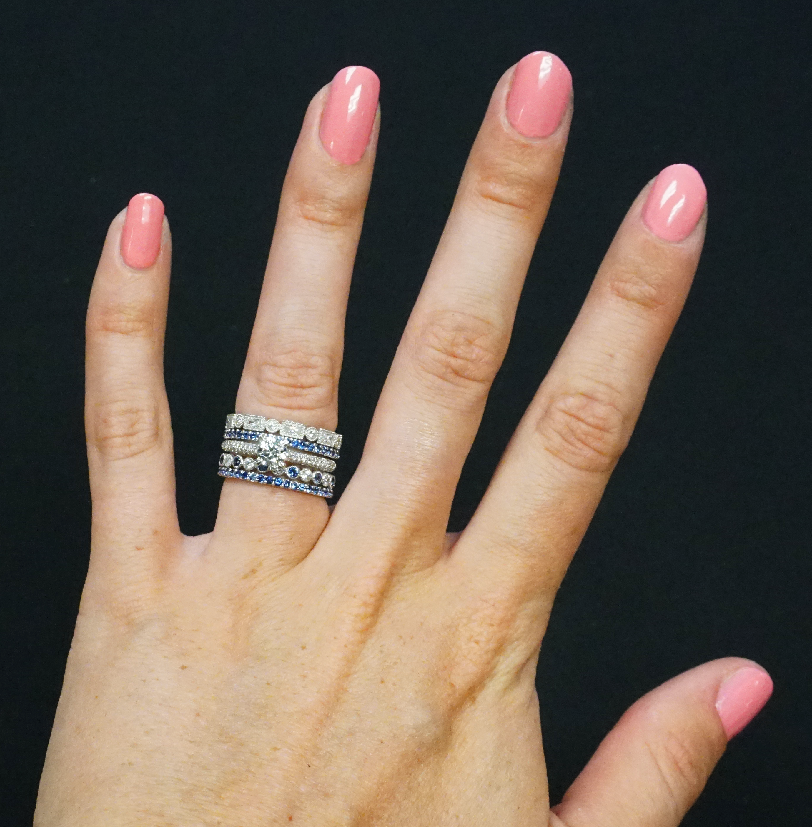 Joseph Jewelry Custom Sapphire Stackable Bands