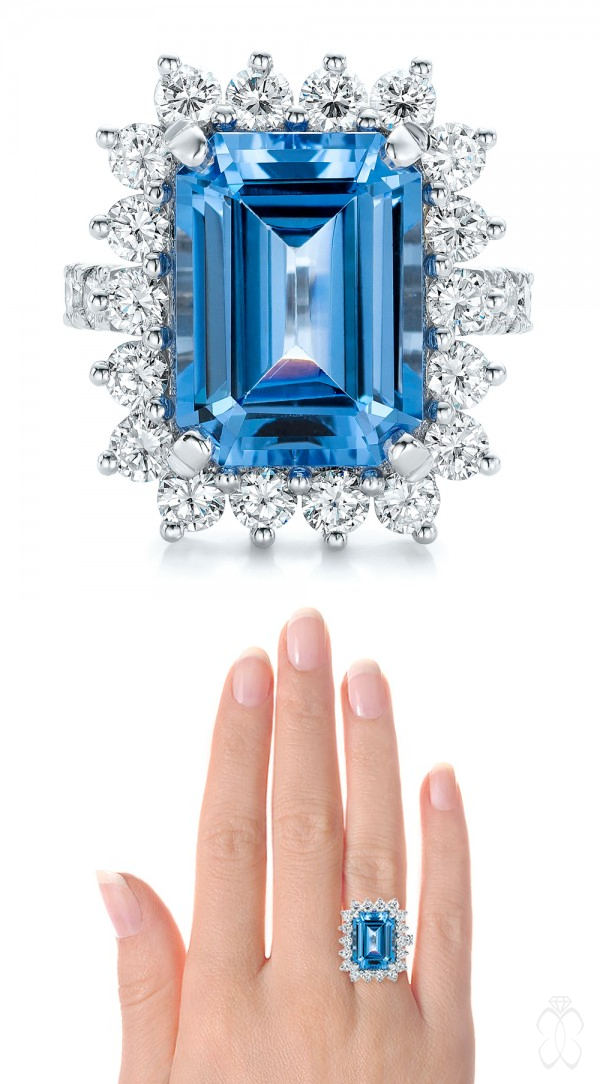 Custom Blue Spinel Fashion Ring