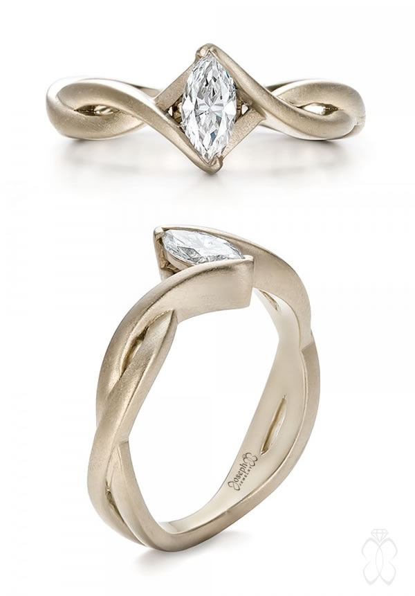 Joseph Jewelry Custom Solitaire Marquise Diamond Engagement Ring