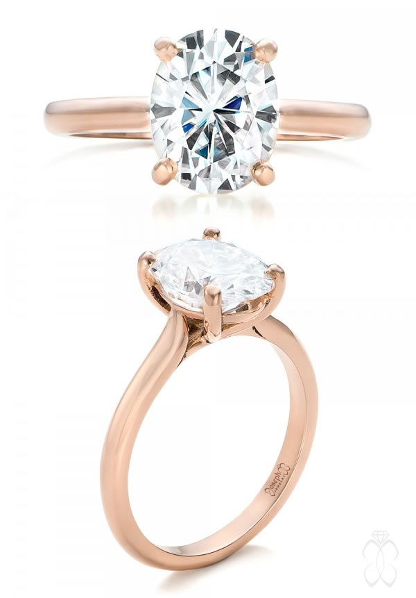 Joseph Jewelry Custom Solitaire Moissanite Engagement Ring