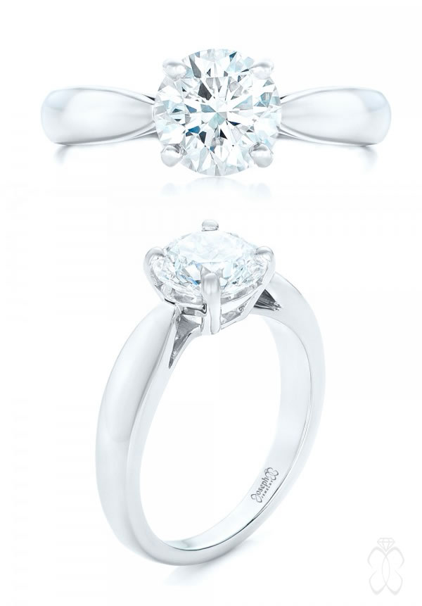 Joseph Jewelry Custom Solitaire Diamond Engagement Ring
