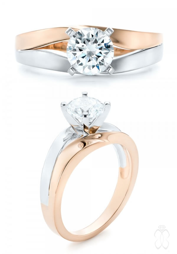Joseph Jewelry Custom Two-Tone Diamond Engagement Ring