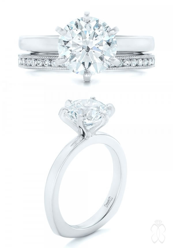 Joseph Jewelry Custom Solitaire Diamond Engagement Ring