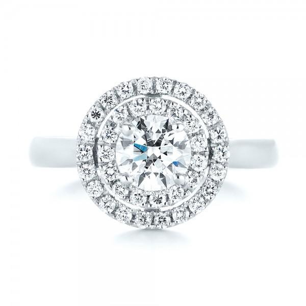 Custom Diamond Double Halo Engagement Ring Joseph Jewelry