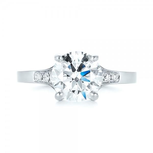 Custom Tapering Diamond Engagement Ring Joseph Jewelry