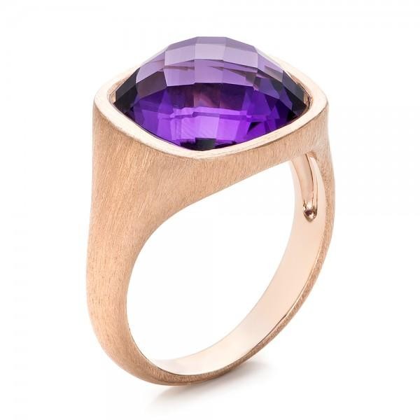 Rose Gold and Amethyst Fashion Ring