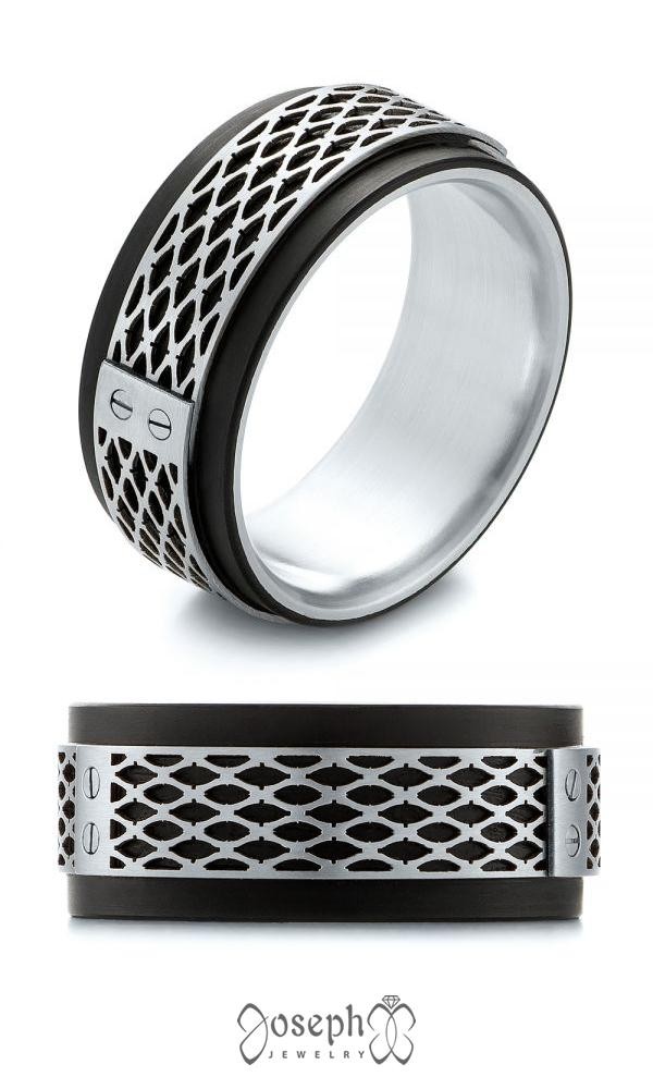 Carbon fiber wedding ring