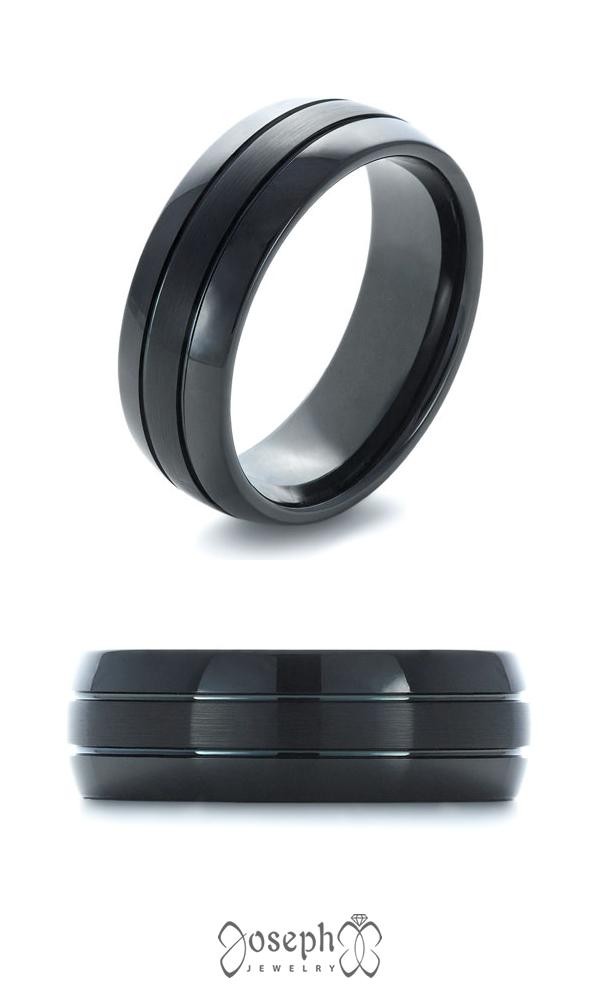 black tungsten wedding ring