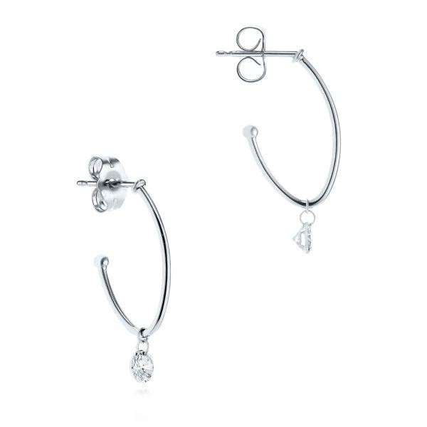 Invisible Set Diamond Drop Earrings