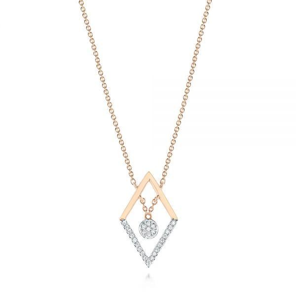 Modern Geometric Diamond Necklace