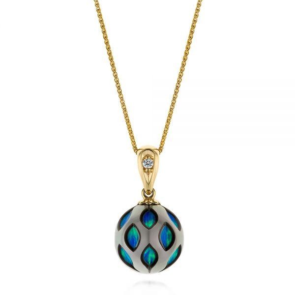  Opal Pearl Cut-out Pendant