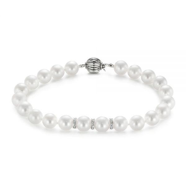 Pearl And Diamond Bracelet