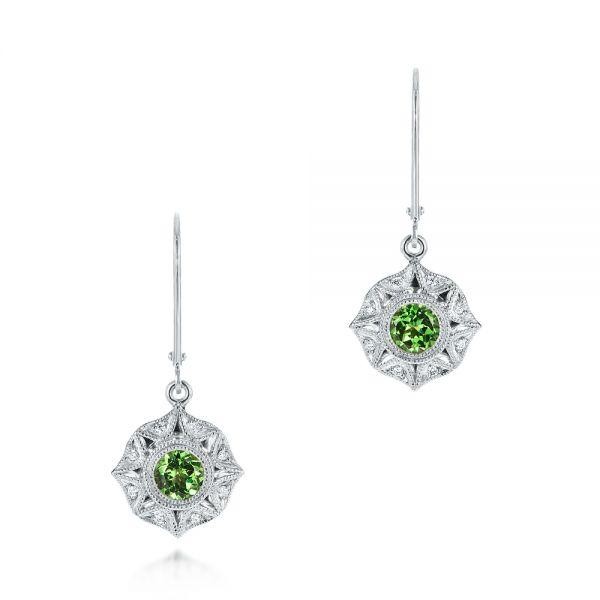 Vintage-inspired Tsavorite And Diamond Earrings