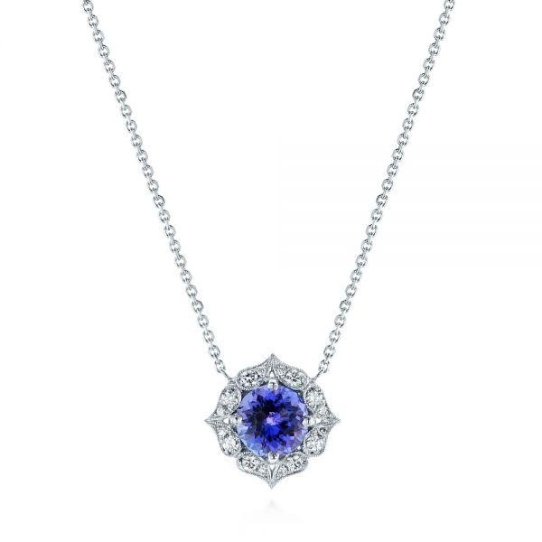 Custom Tanzanite And Diamond Pendant