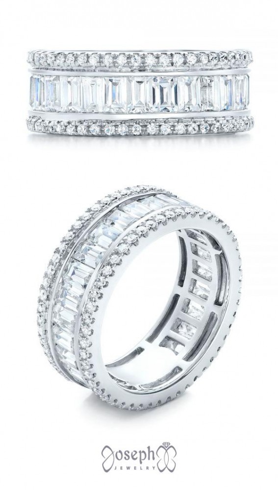 Baguette and Round Diamond Eternity Ring