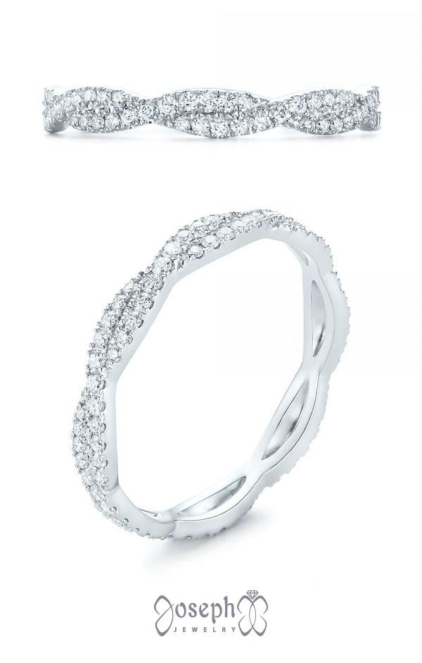 Criss Cross Diamond Eternity Band