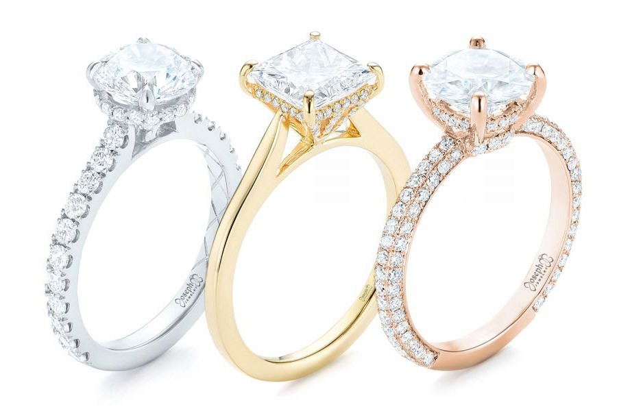 15 Beautiful Custom Hidden Halo Engagement Rings - Image