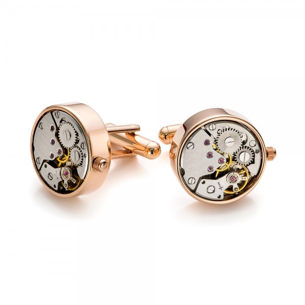 Watch Movement Cufflinks - Front View - 101769