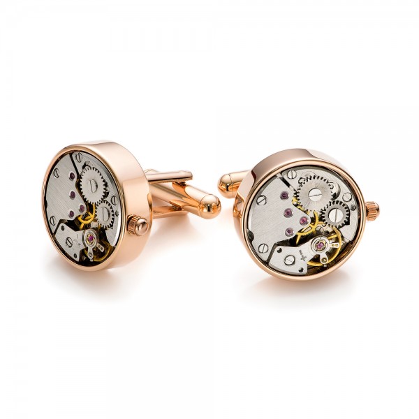 Watch Movement Cufflinks - Front View -  101769