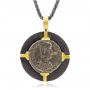 Two-tone Ancient Roman Coin Pendant - Three-Quarter View -  107260 - Thumbnail