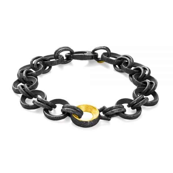 Two-tone Double Link Bracelet - Image