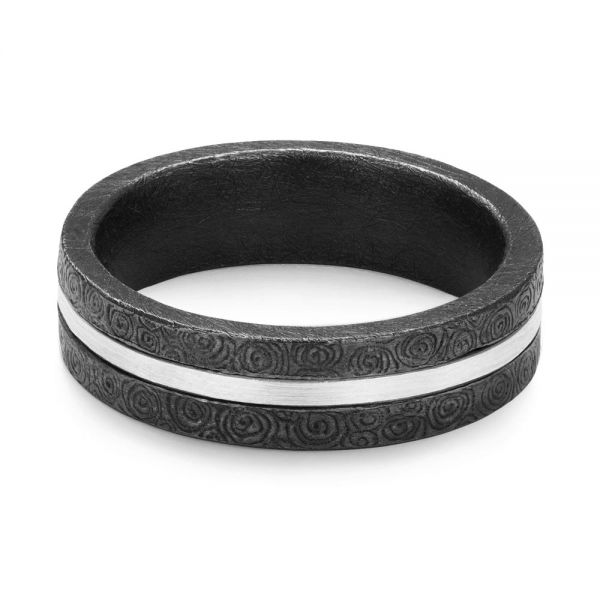 Two-tone Swirl Pattern Band - Flat View - 107128
