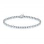 14k White Gold 2 Carat Diamond Tennis Bracelet - Three-Quarter View -  104119 - Thumbnail