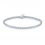 14k White Gold 2 Carat Diamond Tennis Bracelet - Three-Quarter View -  104119 - Thumbnail