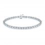 18k White Gold 18k White Gold 4 Carat Diamond Tennis Bracelet - Three-Quarter View -  104127 - Thumbnail