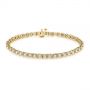 14k Yellow Gold 14k Yellow Gold 4 Carat Diamond Tennis Bracelet - Three-Quarter View -  104127 - Thumbnail