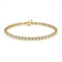 14k Yellow Gold 14k Yellow Gold 4 Carat Diamond Tennis Bracelet - Three-Quarter View -  104127 - Thumbnail