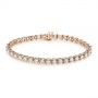 18k Rose Gold 18k Rose Gold 8 Carat Diamond Tennis Bracelet - Three-Quarter View -  104126 - Thumbnail
