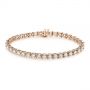 14k Rose Gold 14k Rose Gold 8 Carat Diamond Tennis Bracelet - Three-Quarter View -  104126 - Thumbnail