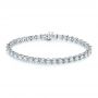 14k White Gold 8 Carat Diamond Tennis Bracelet - Three-Quarter View -  104126 - Thumbnail