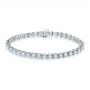 18k White Gold 18k White Gold 8 Carat Diamond Tennis Bracelet - Three-Quarter View -  104126 - Thumbnail